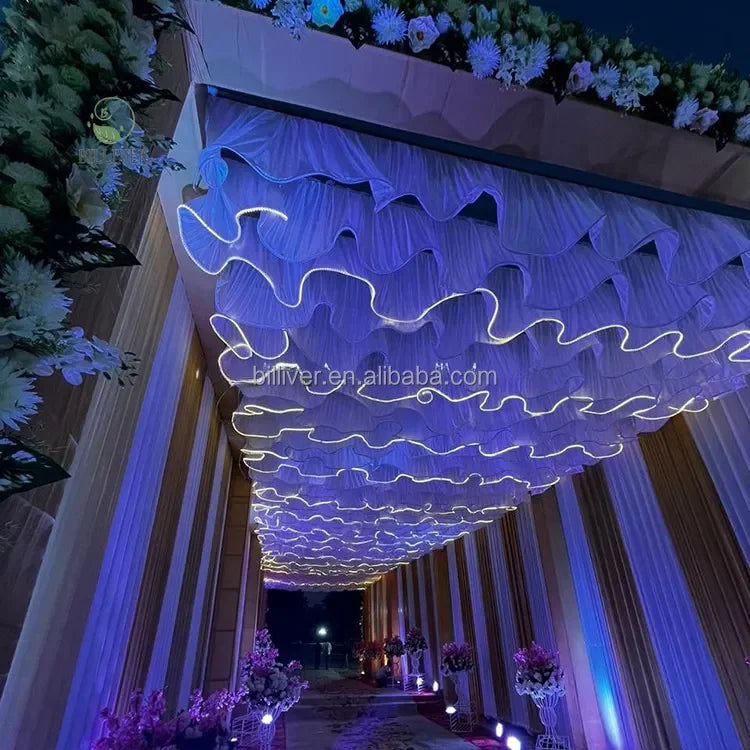 Hot Sale Ceiling Drapes Ceiling Curtains Hanging Drapes for Home Hotel Party Wedding Celebration Events Stage Decoration