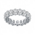 Fashion Jewelry MSR-723 18K White Gold  Lady Gift Oval Cut Lab Grown Diamond Eternity  Ring