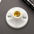2023 New Useful E27 Round Plastic Base Screw Light Bulb Lamp Socket Holder White E27 Socket Popular Lamp Holder Fast Delivery