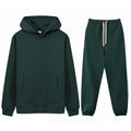 Heavyweight 100% Cotton Mens Casual Sports Jogger Hoodie Tracksuits Custom logo 2 Piece Sweatpants and Hoodie Sets