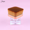Nail Supplier Wholesale High Quality Square Nylon Hair Brush Head Foundation Brush Nail Art Cleaning Dusting Brush
