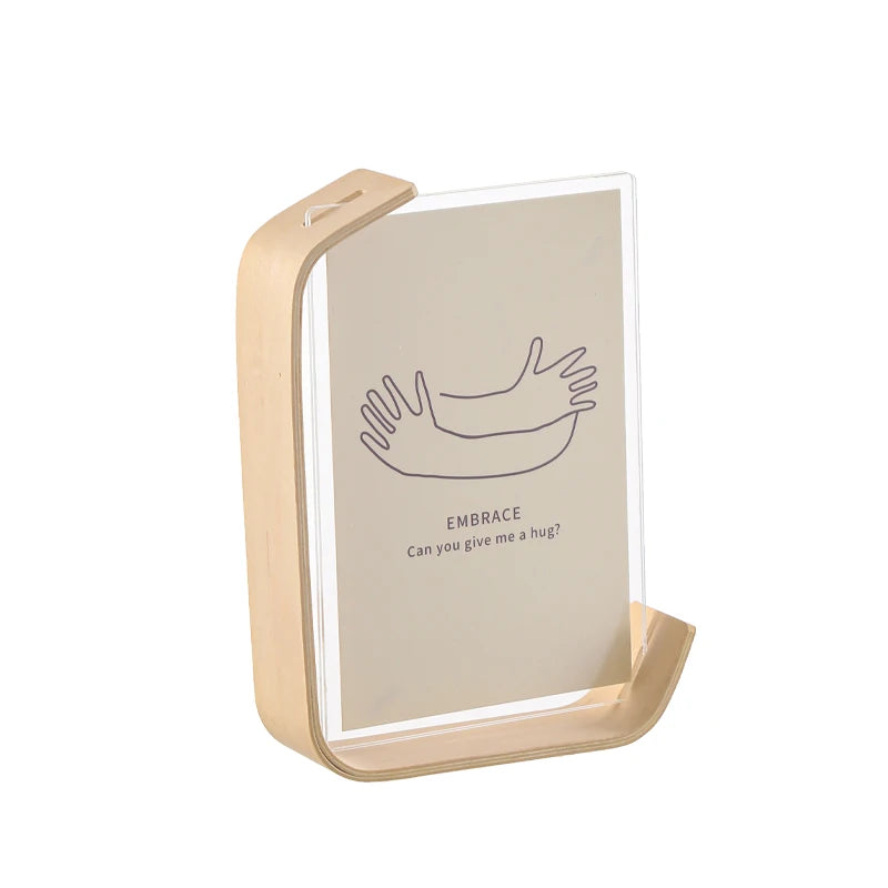 CuCreative Eco-Friendly Calendar Birch Walnut Photo Frame for Home Decor Featured Desktop Decoration Engraved Printing