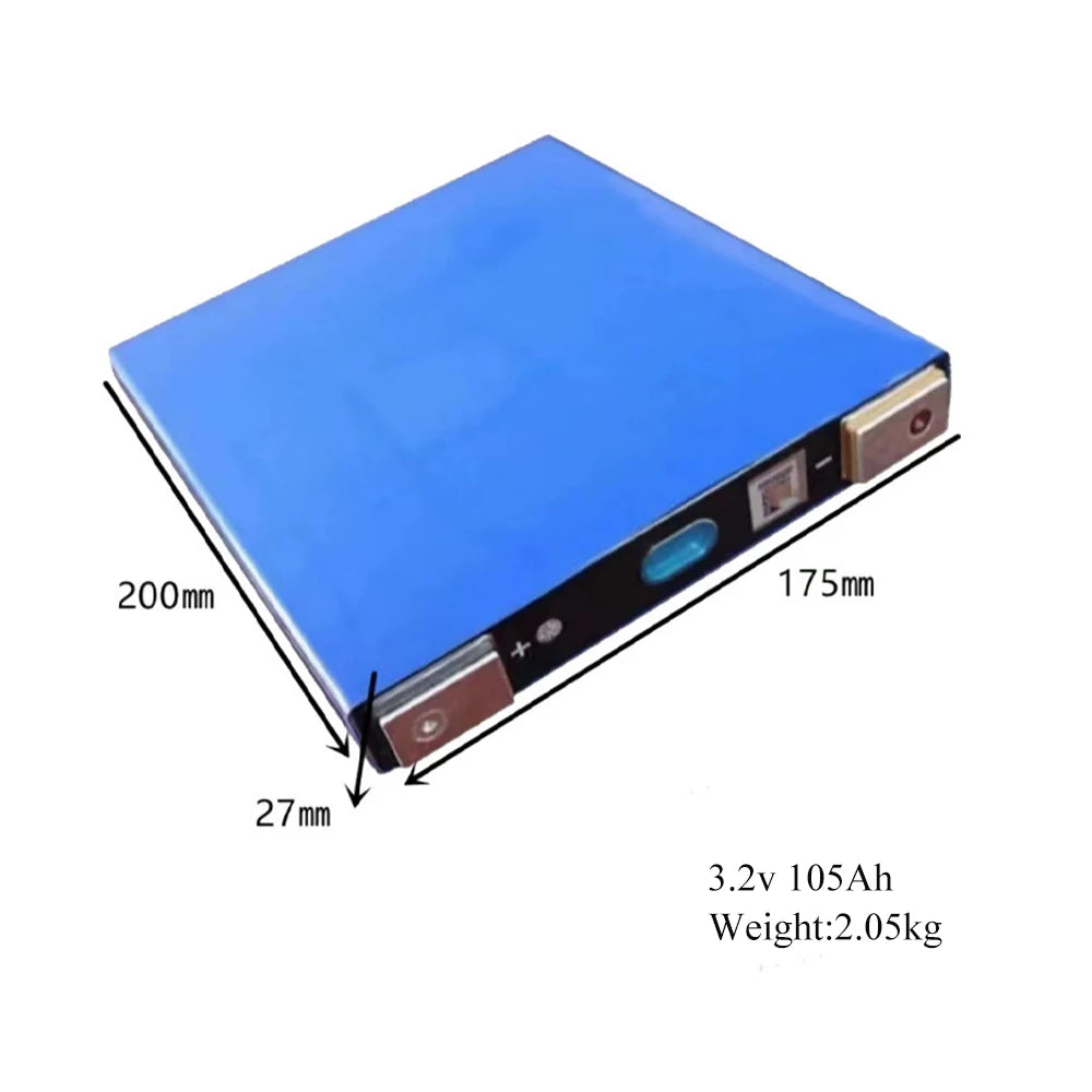 Lifepo4 3.2V Prismatic Lithium Ion Battery Cell 100AH Capacity with 105AH Energy Storage for Golf Forklift Various Applications