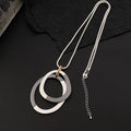 Best Selling Matte Finish Double Circle Long Snake Sweater Chain Jewelry Necklace for Girl's