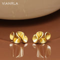 VIANRLA Fashion Gold Plated Stud Earring 925 Sterling Silver Minimalist Stud Earrings for Women