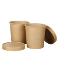 Take Away Paper Bowls Brown Kraft Paper with Paper Customized Logo Acceptable