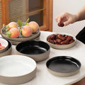 Vintage Japanese Eco-Friendly Coarse Pottery 24pc Wholesale Set Hotel Dish Household Ceramic Soup Bowl Pasta Salad Plate for
