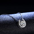 Fine Fashion S925 Sterling Silver Christmas Necklace for WomenLuckily Horseshoe Shape Moissanite Diamond Pendant Jewelry