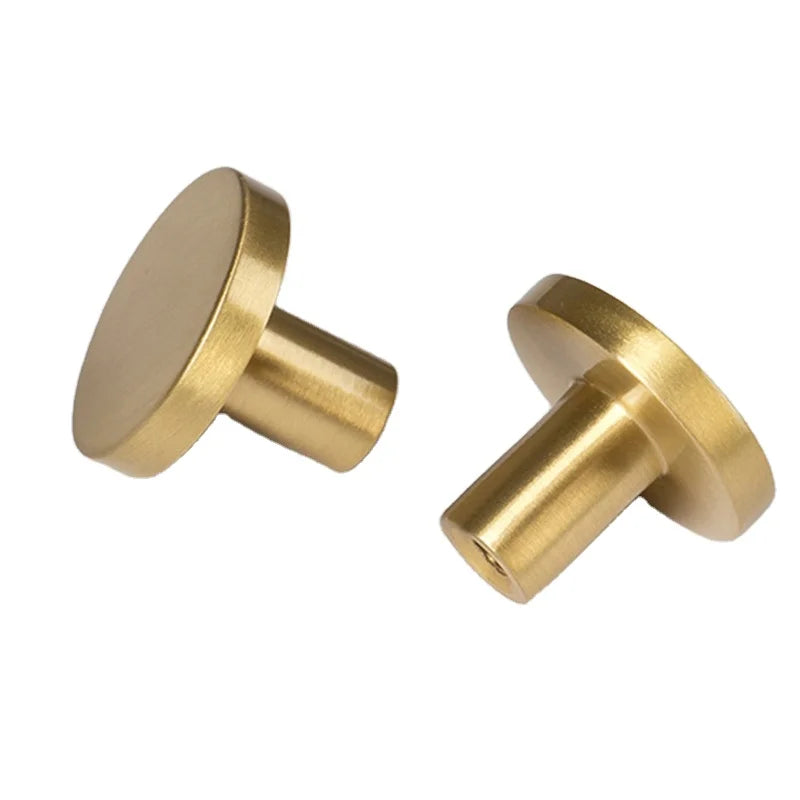 round Shape Copper Knob Pulls Home Furniture Decorative Brass Cabinet Handle for Dresser & Drawer for Kitchen & Bedroom