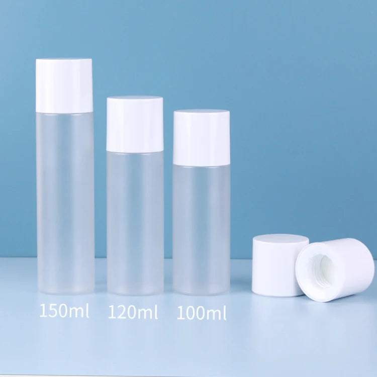 NH 150ml 100ml Round Frosted Pet Plastic Toner Bottle With Double Layer Screw on Cap for Body Lotion/cream/ Toner/moisturizer