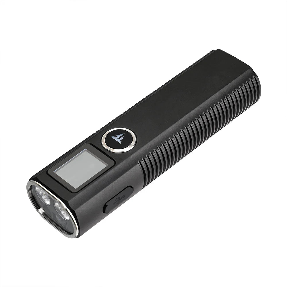 Multifunctional Ultra Slim Mini Aluminum Alloy LED Laser Ranging Flashlight 200M 750LM Bright IP66 Waterproof USB Rechargeable