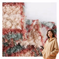 Contrast Colourways Red Plaid 100% Polyester Knitted Brushed Sherpa Fleece Fabric Telas Check for Women Outwear