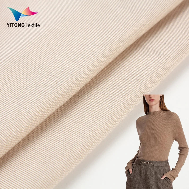 Factory Supplier Custom Wool Fabric 53% Acrylic 26% Modal 9% Superfine Wool 12% Spandex Fabric for Clothing