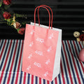 Custom Print logo Clothing Cake Bread Wrap Takeaway Carry Packaging Kraft Paper Bag with Handle