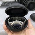 Siyoucase Hot Sale Eva Zipper Watch Travel case Box Holder Portable Black Hard Shell Round Single Watch and Jewelry Travel case