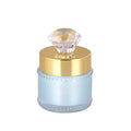 10g in stock Luxury Ready to ship blue Fashion Design Cosmetic Container Acrylic Cream Jar with Gold plated lid