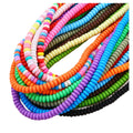 Newly 7mm Multi-color Abacus Shaped Polymer Clay Beads DIY Earrings Mobile Phone Chains Necklaces Loose Beads in 2024