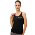 Custom Logo OEM Summer Workout Black Ladies Yoga Tank Top Women Sleeveless Shirt Ladies Knitted Tank Top