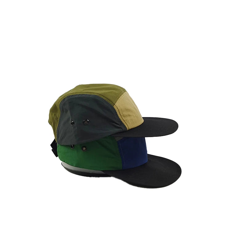 Quick Drying Waterproof Soft Roof Baseball Cap 5 Panel Color Matching Vintage Snapback Cap Trucker Dad Hat Camp Caps