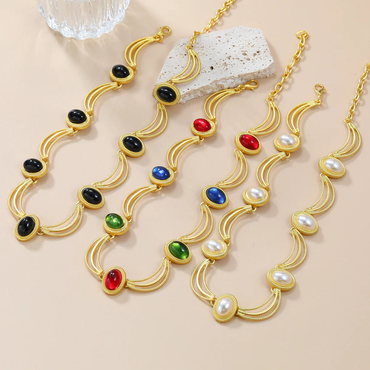 European Fashion Chokers Necklaces Alloy Vintage Gold Sweater Chain Fashion Jewelry Necklaces