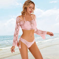S09 Crochet Cover up Coverup Vacation Beach 3-Piece Handmade Crochet Bikini Suit Swimsuit Cover-up