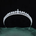 Simple Elegant Hair Accessories Queen Girl Tiara Beauty Pageant Crown for Wedding Bridal Party