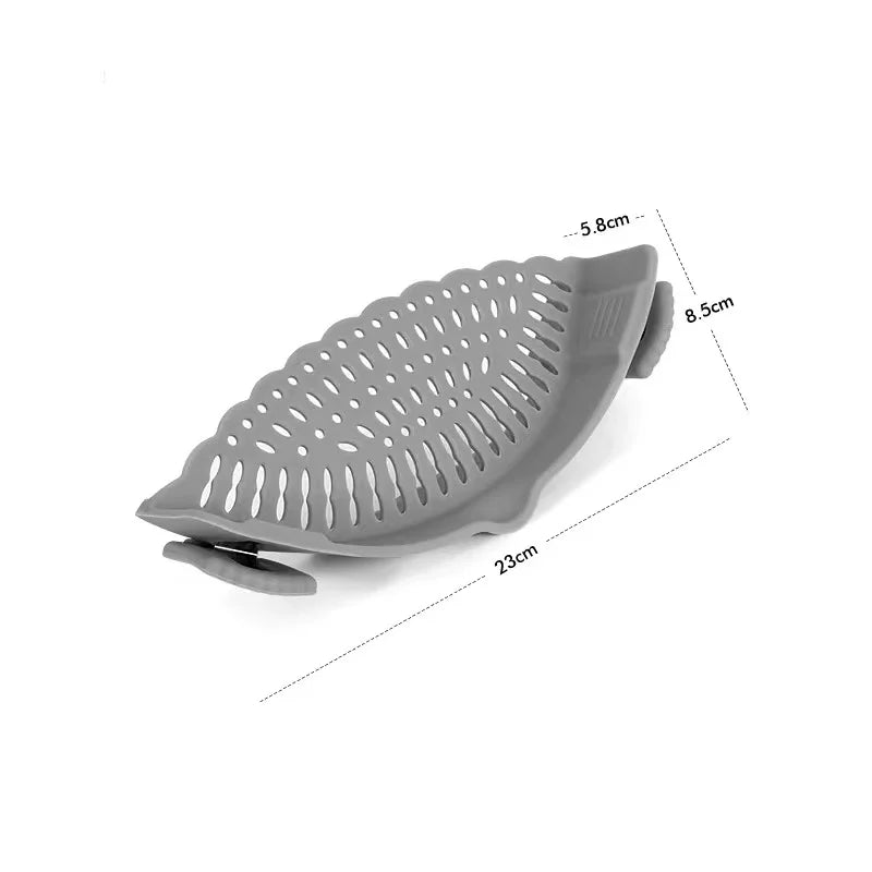 Silicone Food Pot Strainer for Pasta Kitchen Snap n Strain Strainer for Spaghetti