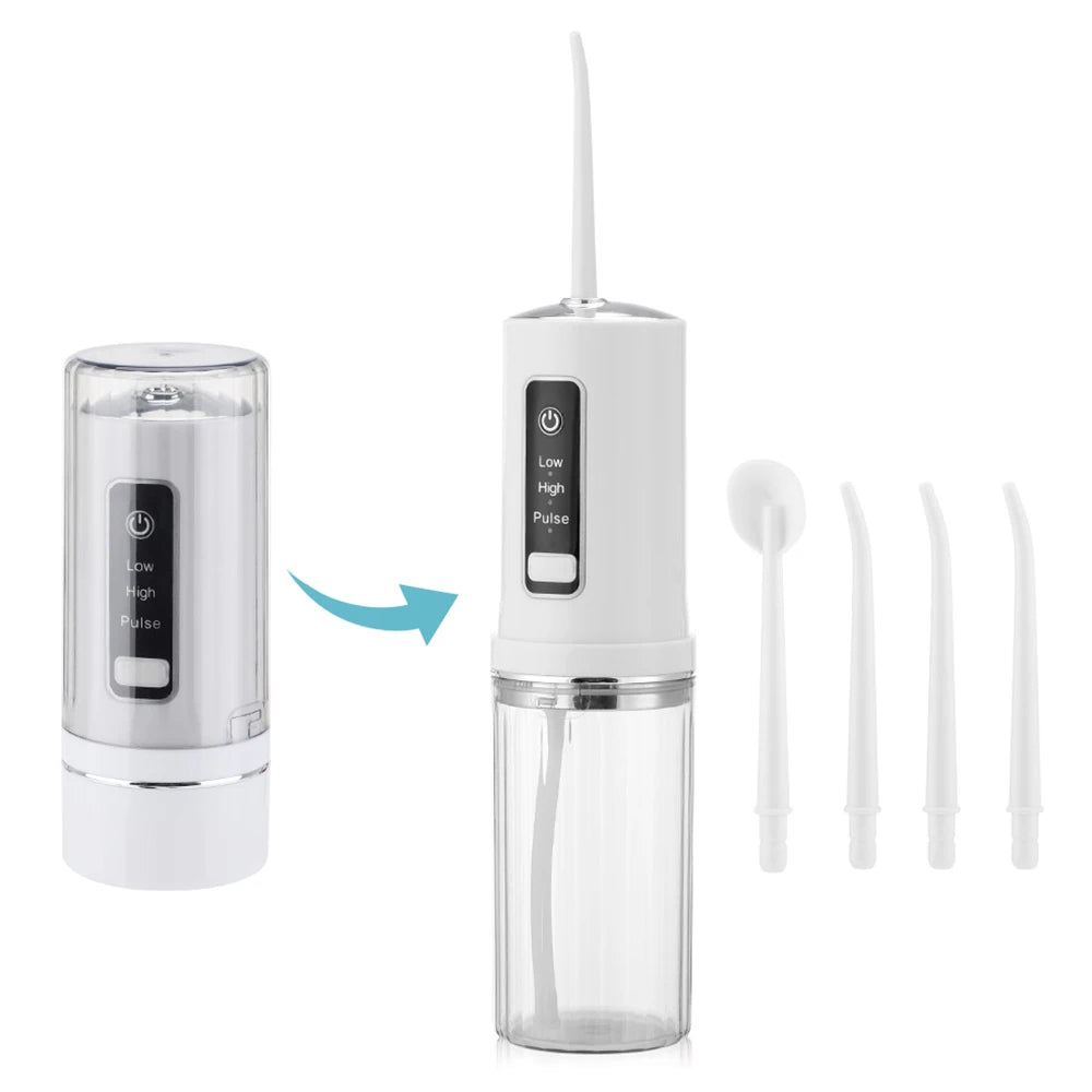 Mini Foldable Portable Cordless Electric Dental Tooth Cleaner Water Flosser Oral Irrigator for Home Office Travel