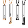 Custom Name Dolls Hidden Message Necklace for Women Personalized Stainless Steel Blank Bar Couple Necklace Engraving Lover Gifts