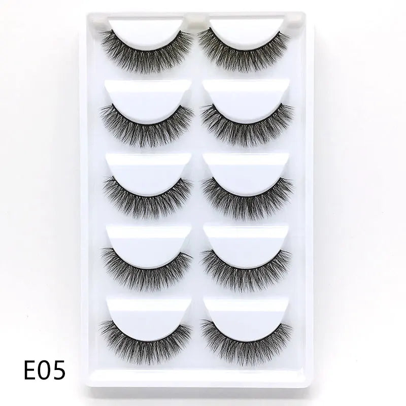 New Style 5/10/20 Pairs 3D Faux Mink Lashes Natural False Dramatic Volume Lashes Extension Makeup Eyelashes