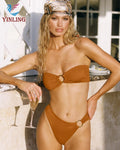 Wholesale Seamless Swimwear Bandeau Tankini Bathing Suits for Women