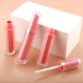 Color Lip Glaze Cosmetic Lip Gloss 3ml Lip Color Screen Printing Tubes Transparent Packaging Material Lipstick Plastic Product
