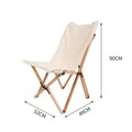 CooSport Fitness Folding Butterfly Chair-Portable Solid Wood Eco-Friendly Outdoor Dining & Camping Beach Chair