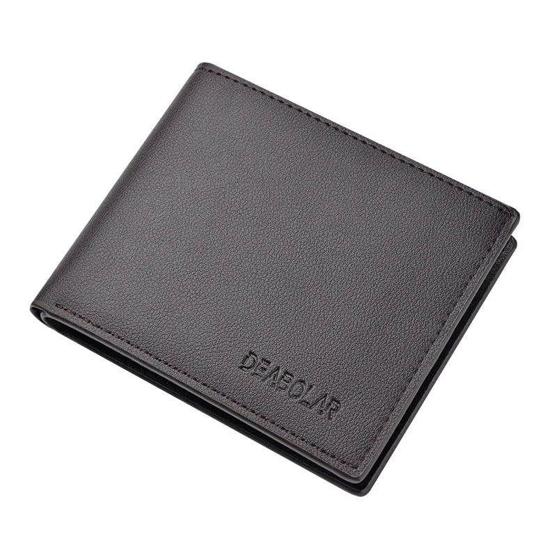 2026 Best Sale Vegan DEABOLAR Wallets Leather Men Card Holder Mens Pu Leather Wallet