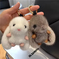 New Cute Fluffy Rabbit Fur Cartoon Keychain Soft Lovers Gifts Keychain Accessories Lightweight Bag Car Car Accessories
