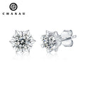 Hot Sale Classic 5MM 0.5CT Round Cut Moissianite Earrings 925 Sterling Silver Stud Earrings for Ladies Christmas Gift