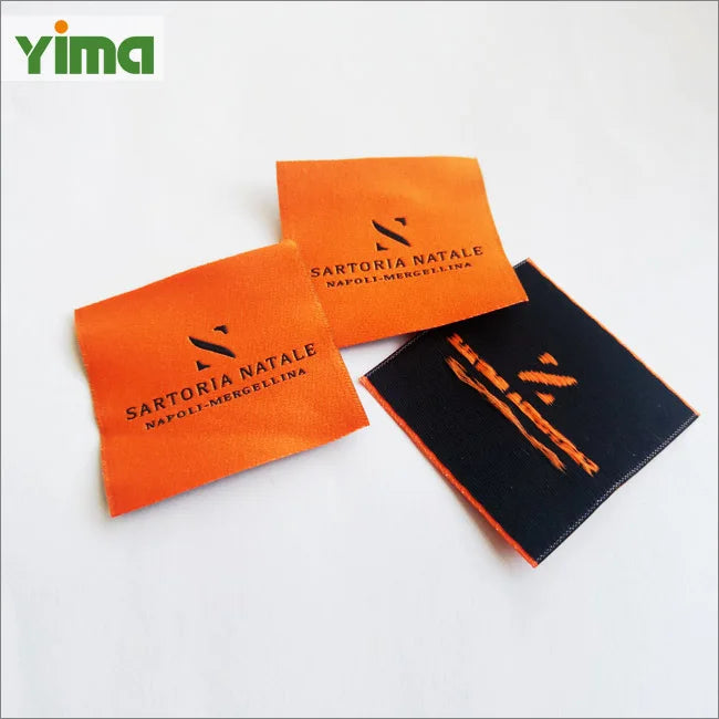 Multi Neon Colors Custom Luxury Eco-Friendly Cotton Woven Garment Labels with Logo for Clothing Custom Size