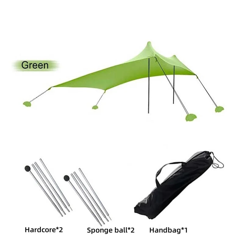 Lycra Beach Tent Sun Shelter with Sandbags for Camping Fishing Hiking Backyard Beach Park Summer