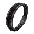 Hot Selling Handmade Couples Simple Personality Fashion Colorful Woven Alloy Leather Bracelet for Men and Women OT-188