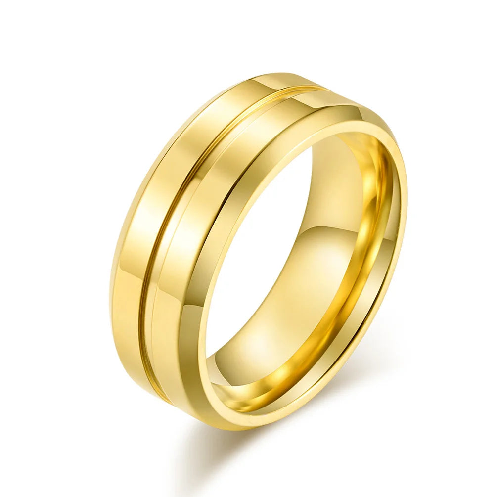 Simple Titanium Steel Men's Ring European and American Fashion Accessories Stainless Steel Ring