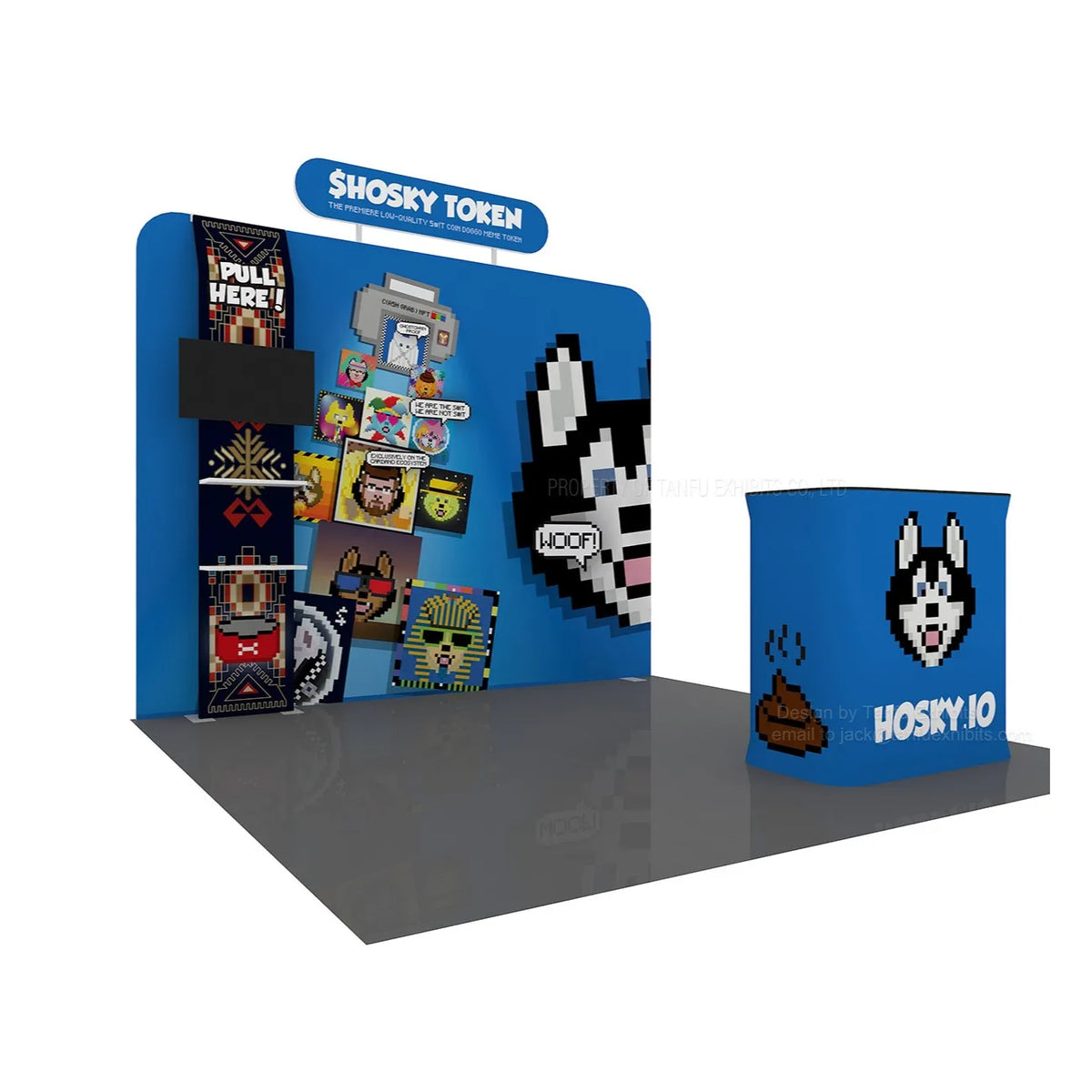 Pillowcase Backdrop Stand Background Custom Sizes Colors Aluminum Fabric for Events Showrooms Tradeshow Exhibitions Easy Setup MegaBDM