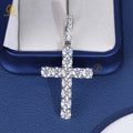 2025 Hip Hop Iced Out Classic Cross 925 Silver Cross Pendant Necklace Tennis Chain Women 5mm Cross Moissanite Jewelry Wholesale