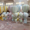 Support Customized Window Display pink Blue Small Medium Large Fiberglass Hot air Balloon Props Sculpture for Wedding