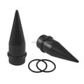 Evorte Children's Wedding 6-25mm Black Acrylic Spike Tapers Ear Tunnels Plugs Expander Ear Gauges Cone Piercing Body Jewelry