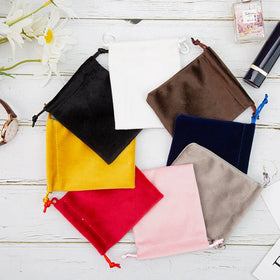 Wholesale 5*7cm/10*15 cm Velvet Drawstring Bag Small Jewelry Velvet Bag for Jewelry Packing