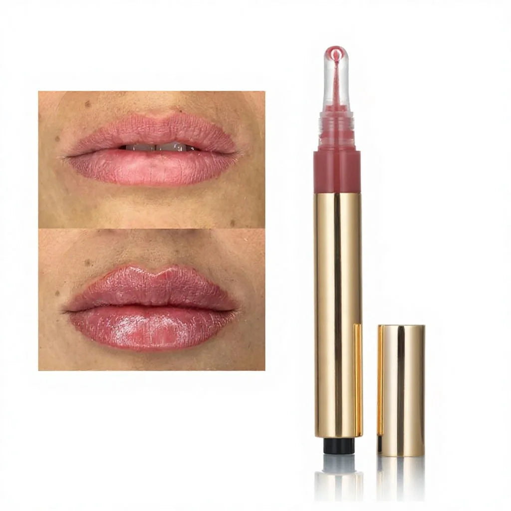 Lip Volumizer Natural Lip Plump Vegan Golden Lip Plumper Gloss for Custom Logo
