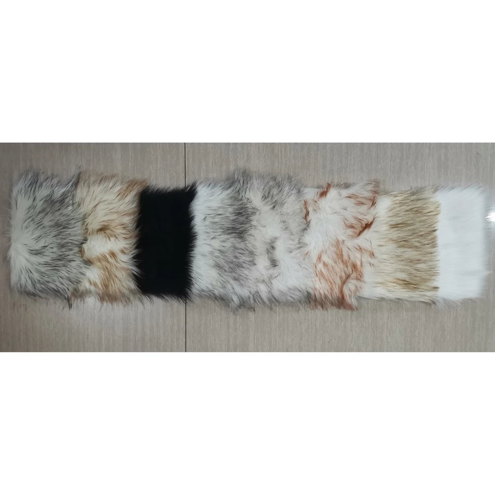 Modern High Pile Faux Fur Area Rug With Dyed Tip Plush Animal Fur Throw Rug