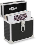 7\" Aluminum Vinyl Record Storage Box EP Fireproof and Waterproof Case with Lock Special Purpose Bag & Case