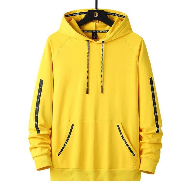 New Autumn Men Hoodies Casual Long Sleeve Hooded Sweatshirts Pullover Cotton Hip Hop Streetwear Sweatshirt Plus Size Hoodie