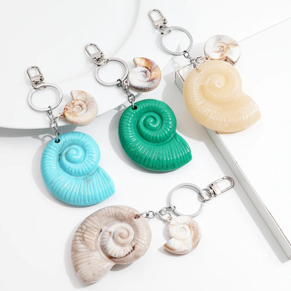 Popular Large Conch Key Chain for Unisex Factory Wholesale Price for Party Personalised Sea Creature Key Ring for Children